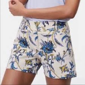 LOFT Riviera Linen Blend Floral Print Shorts Size 8